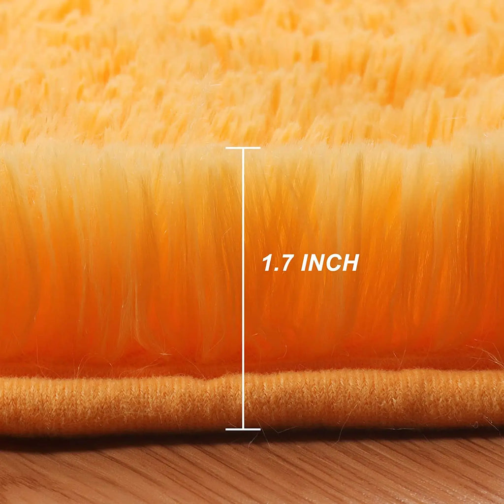 Tapis de bain rond orange