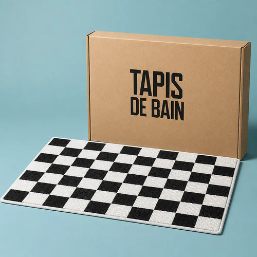 Carre Blanc Tapis De Bain Antidérapant