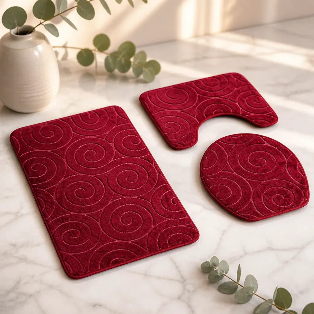 Ensemble tapis de bain et wc