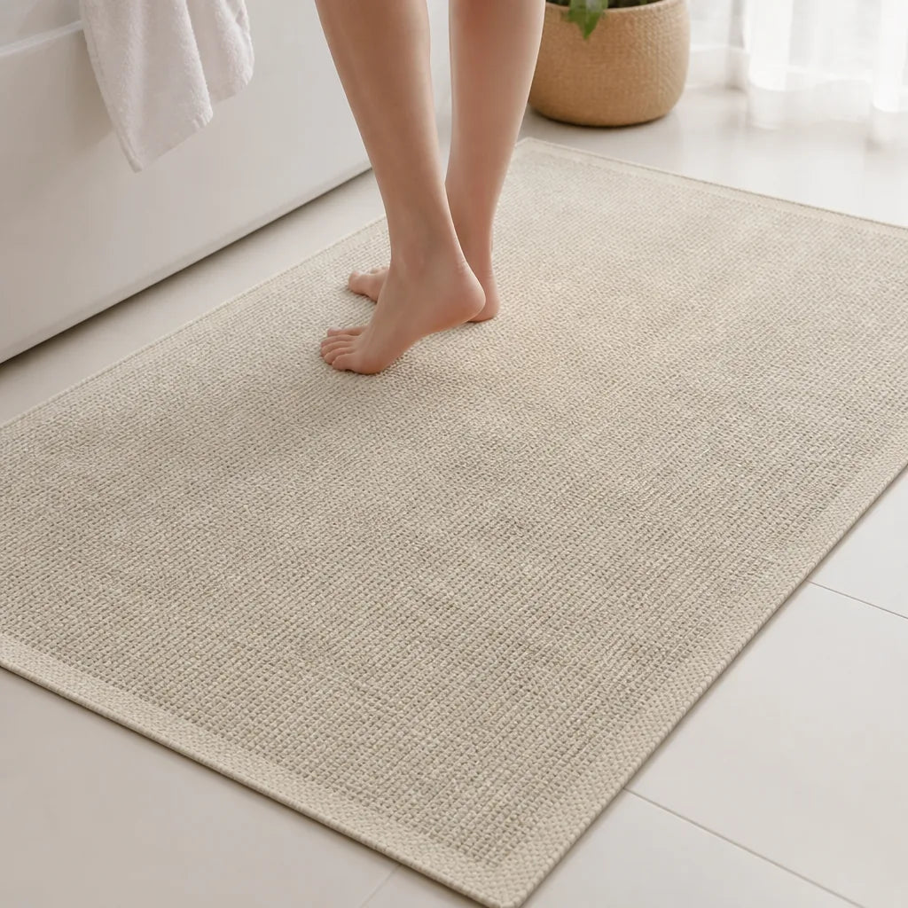 Grand Tapis Salle De Bain Zen Bambou