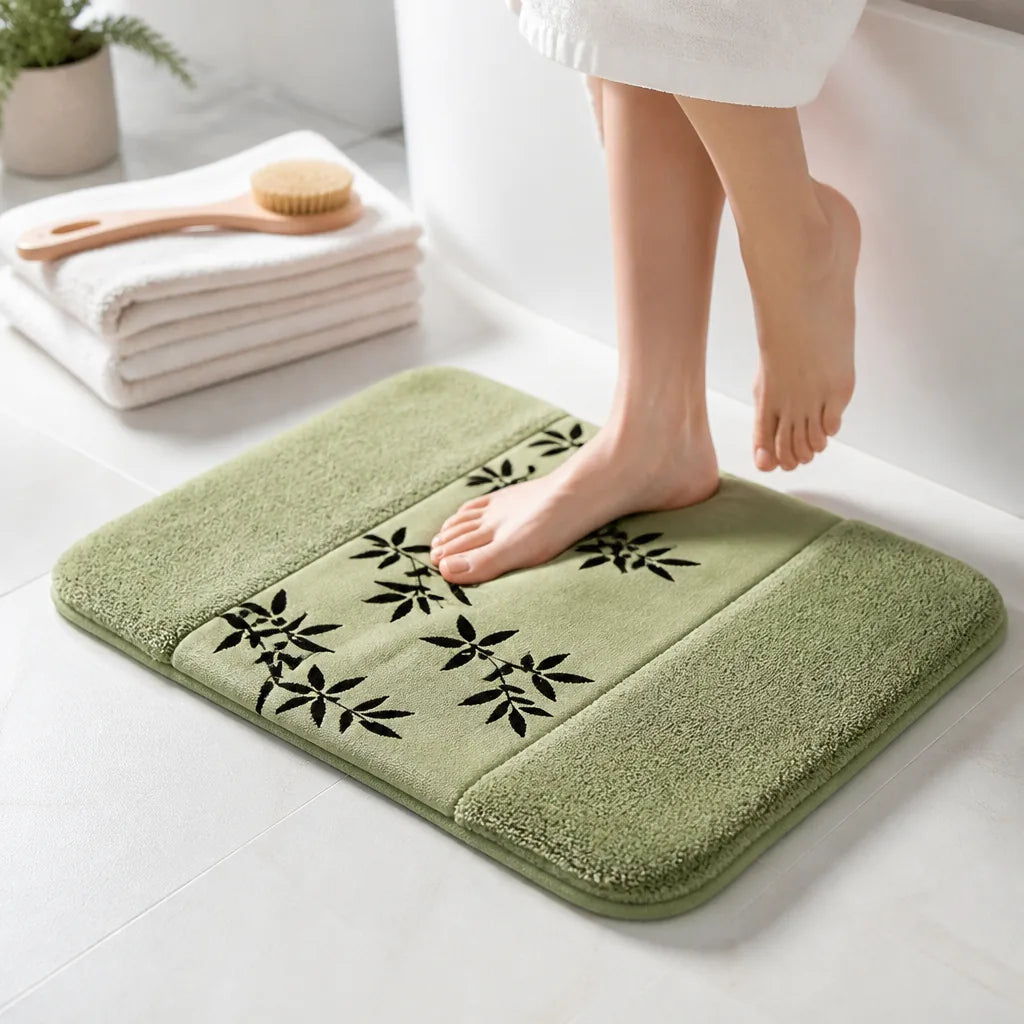 Tapis Bambou Vert Salle De Bain