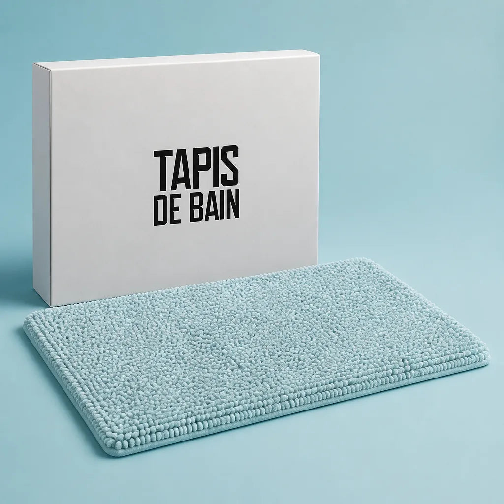 Tapis De Bain Antidérapant Bleu