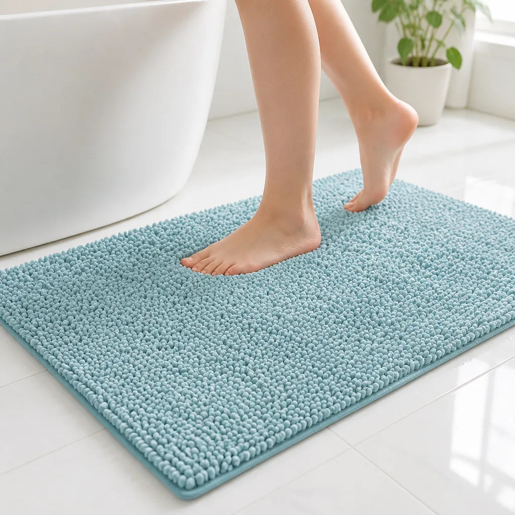 Tapis De Bain Antidérapant Bleu