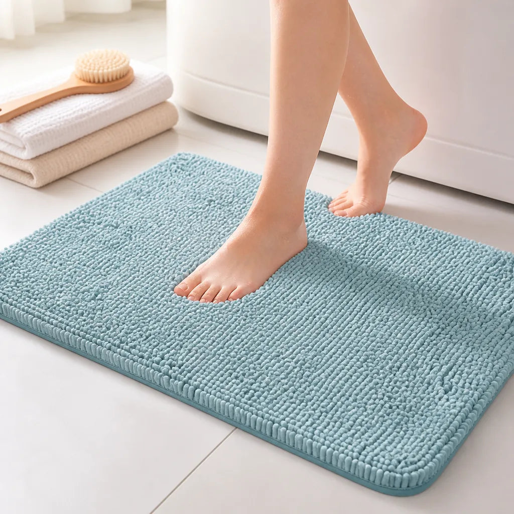 Tapis De Bain Antidérapant Bleu