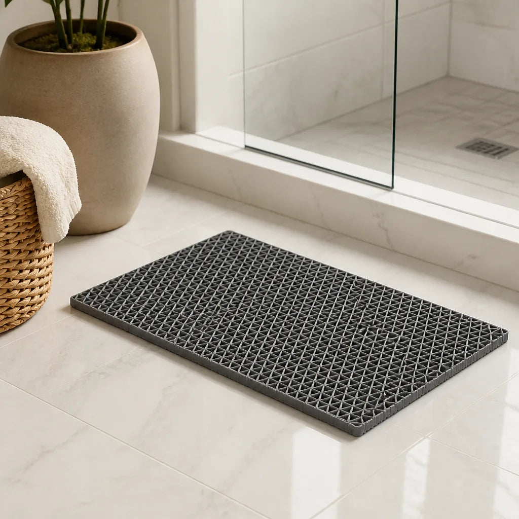 Tapis De Bain Antidérapant Gris