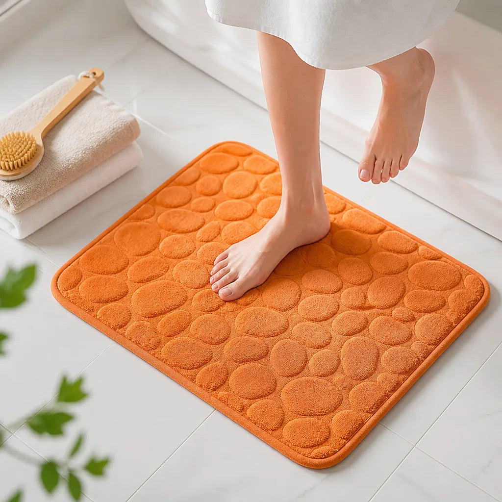Tapis De Bain Antidérapant Orange