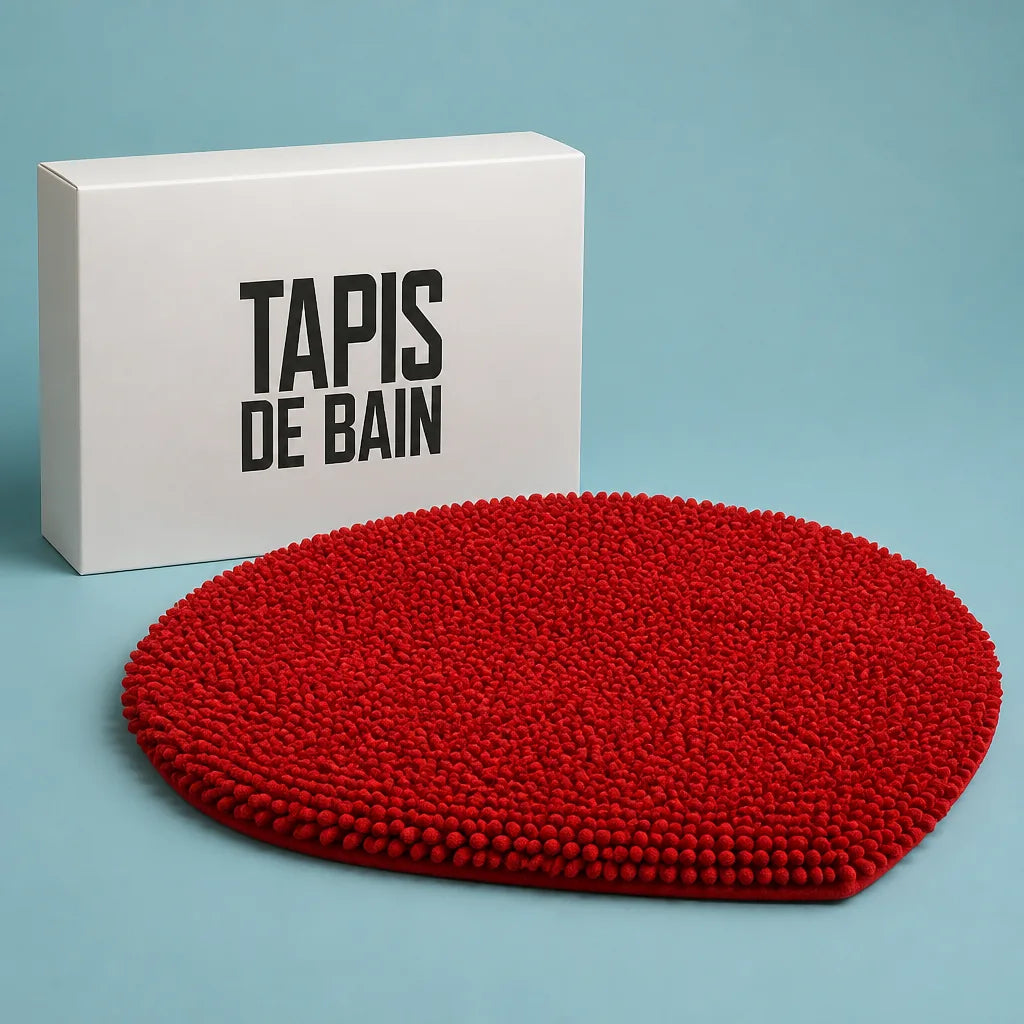 Tapis De Bain Antidérapant Rouge
