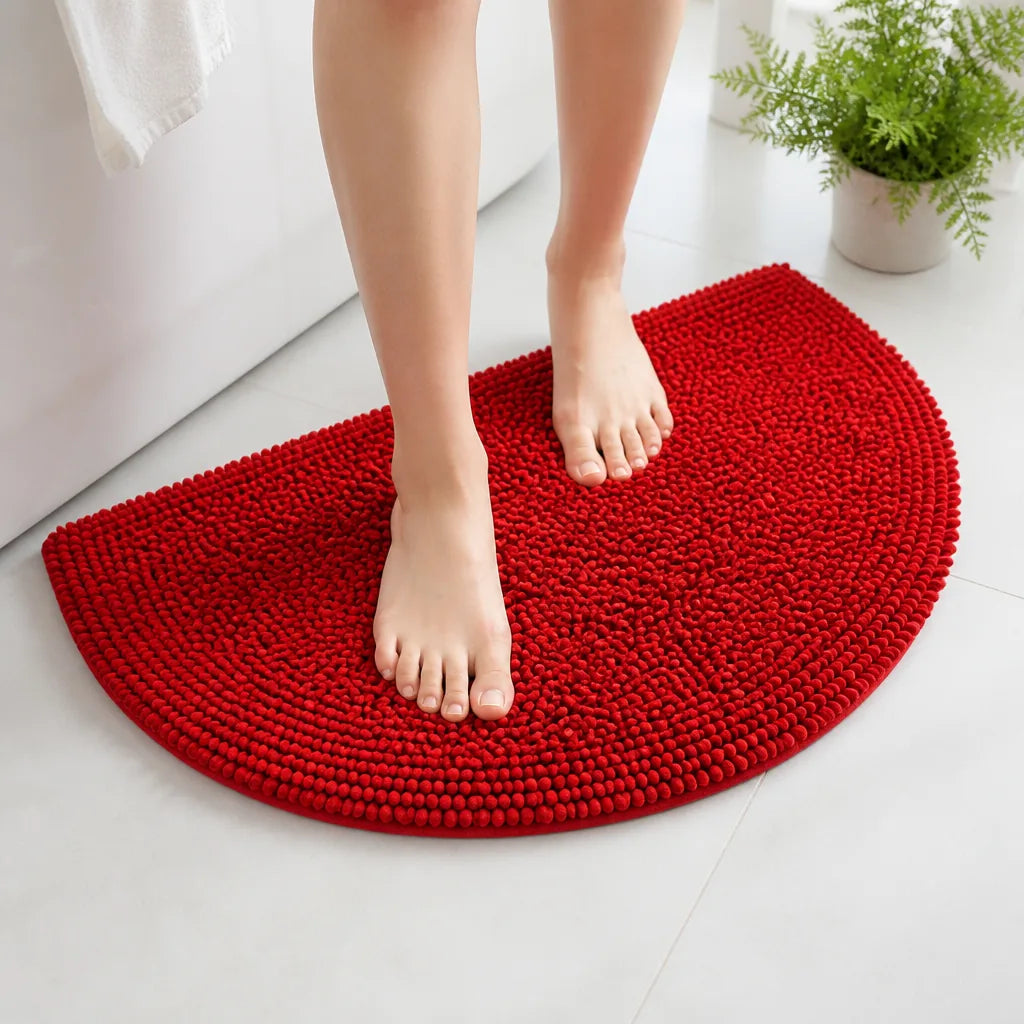 Tapis De Bain Antidérapant Rouge
