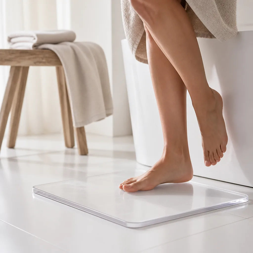Tapis De Bain Antidérapant Transparent