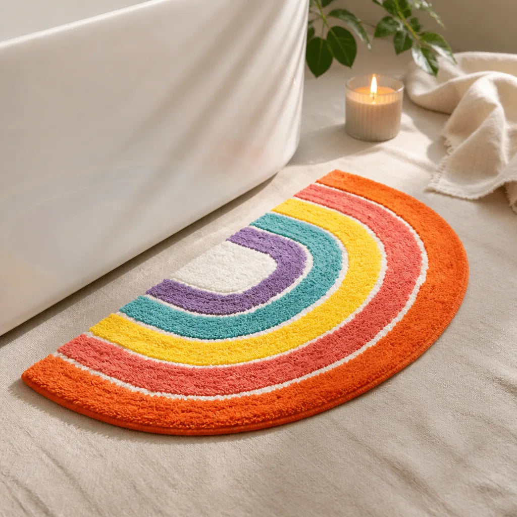 Tapis de bain arc en ciel