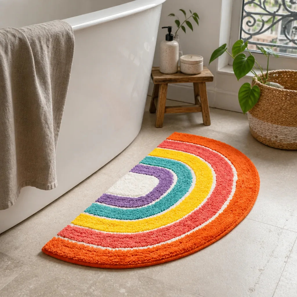 Tapis de bain arc en ciel