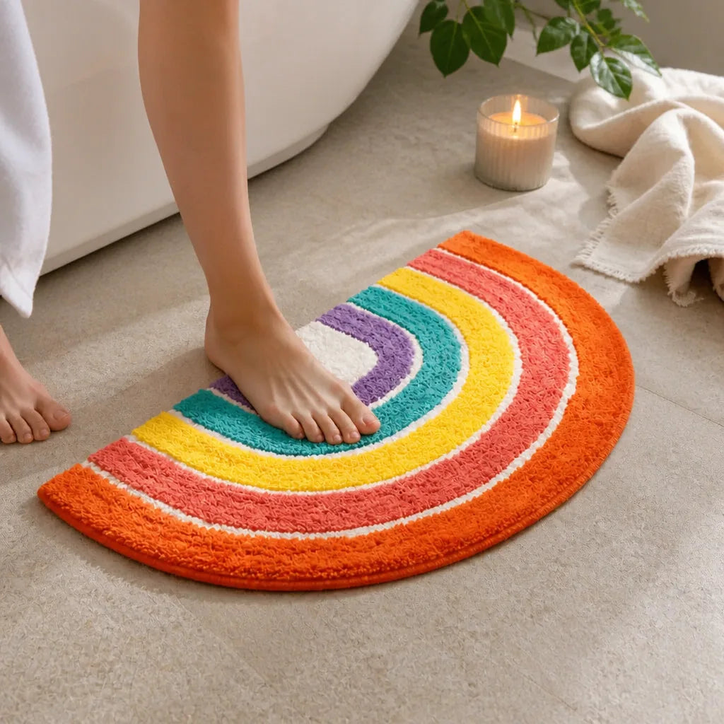 Tapis de bain arc en ciel