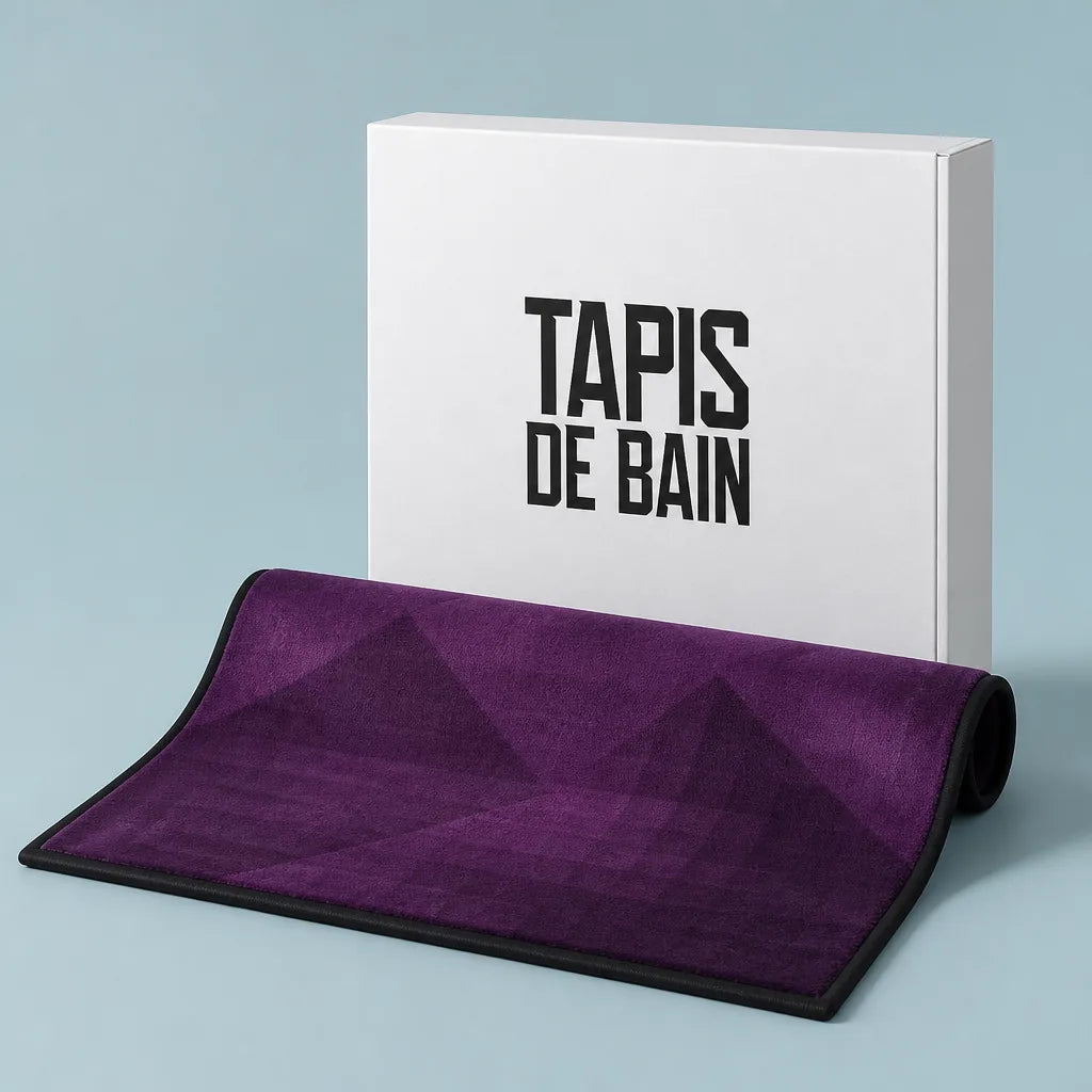 Tapis de bain aubergine