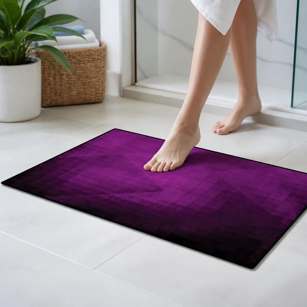 Tapis de bain aubergine