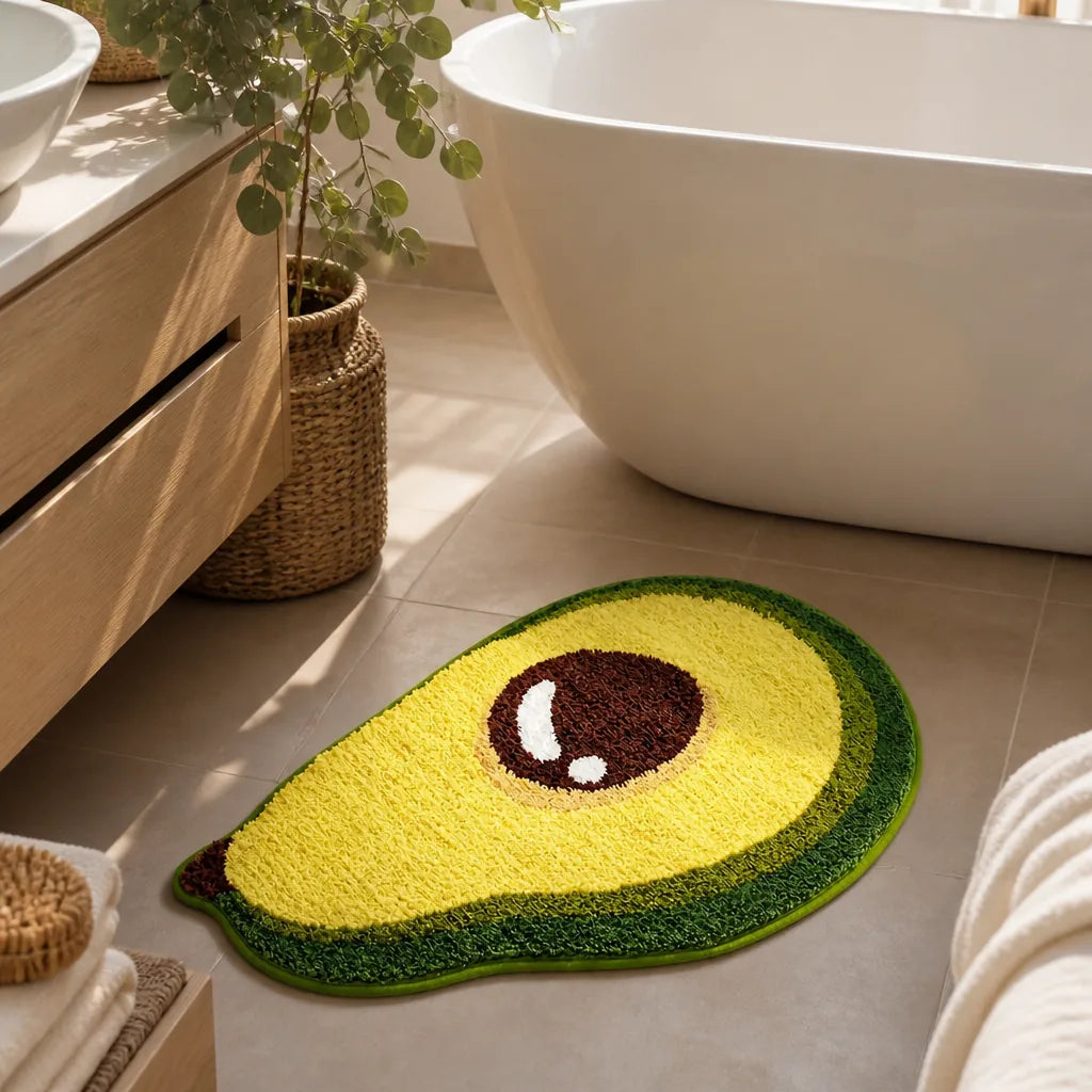 Tapis de bain avocat