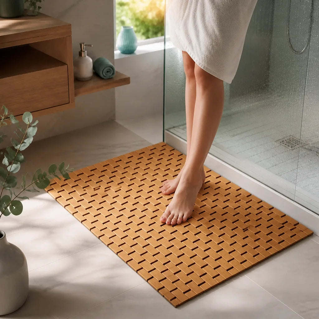 Tapis De Bain Bambou 60 90