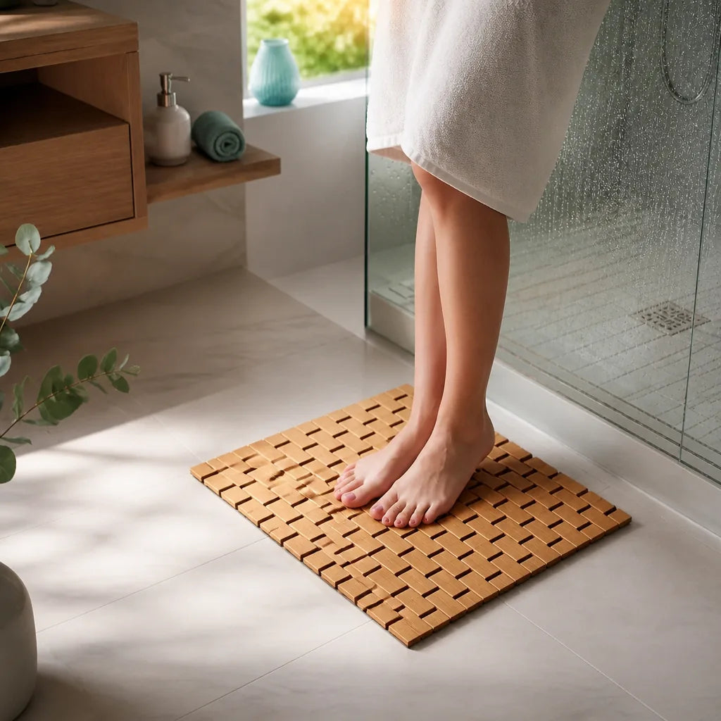Tapis De Bain Bambou 60 90