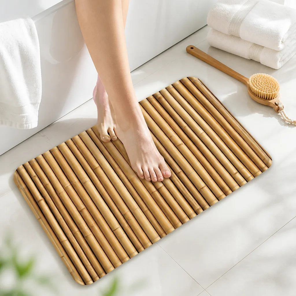 Tapis De Bain Bambou Esprit Bord De Mer