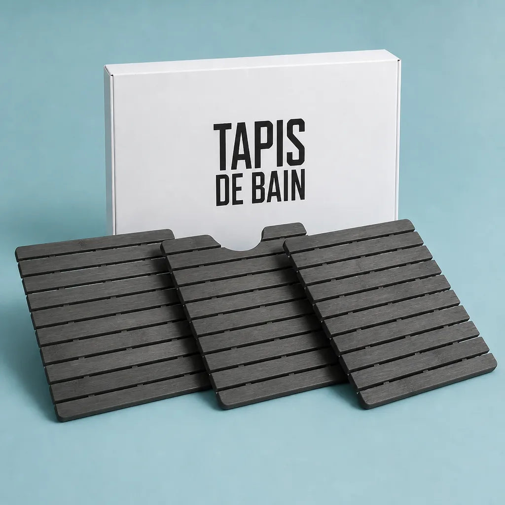 Tapis de bain bambou