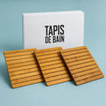 Tapis de bain bambou tapis de bain