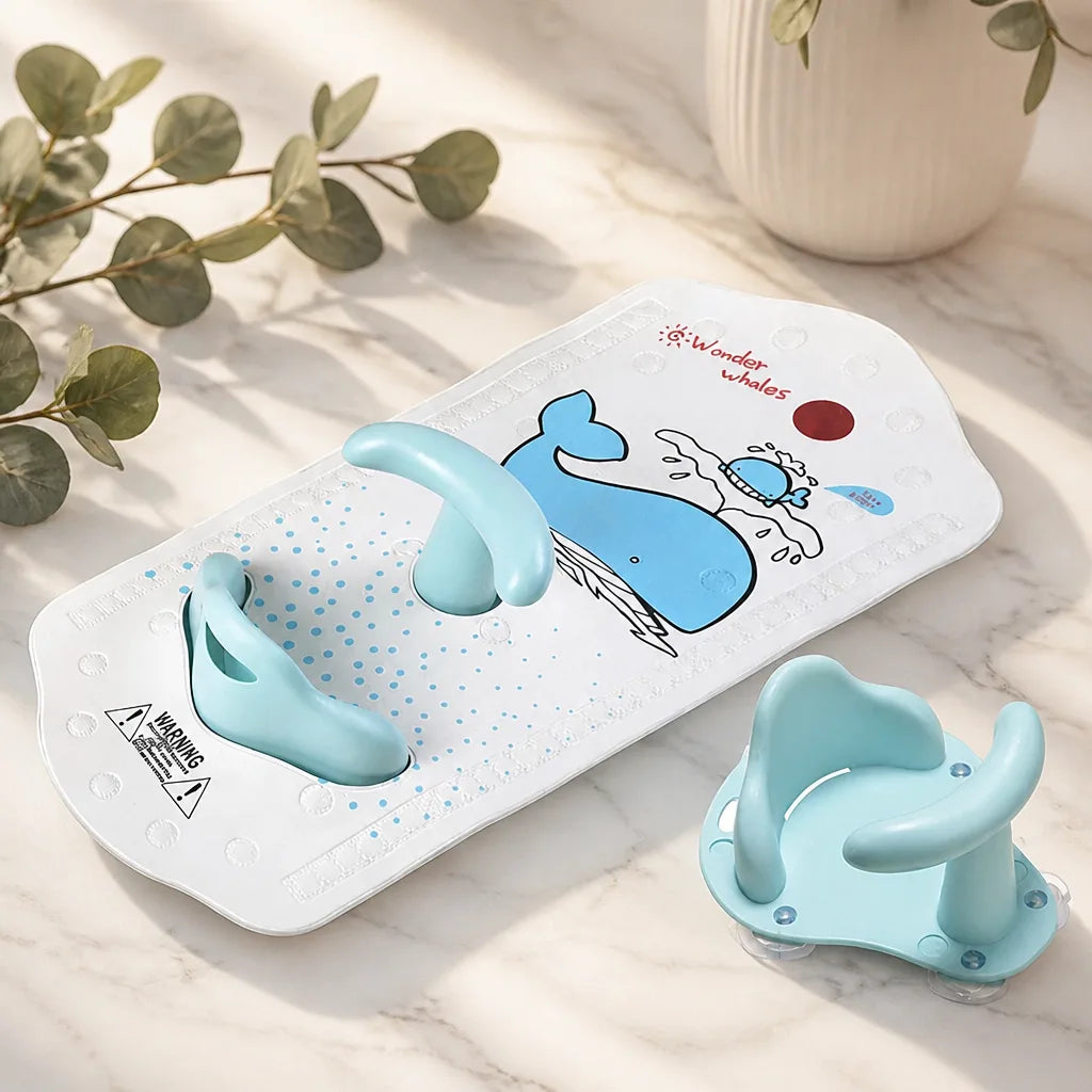Tapis de bain bebe avec siège