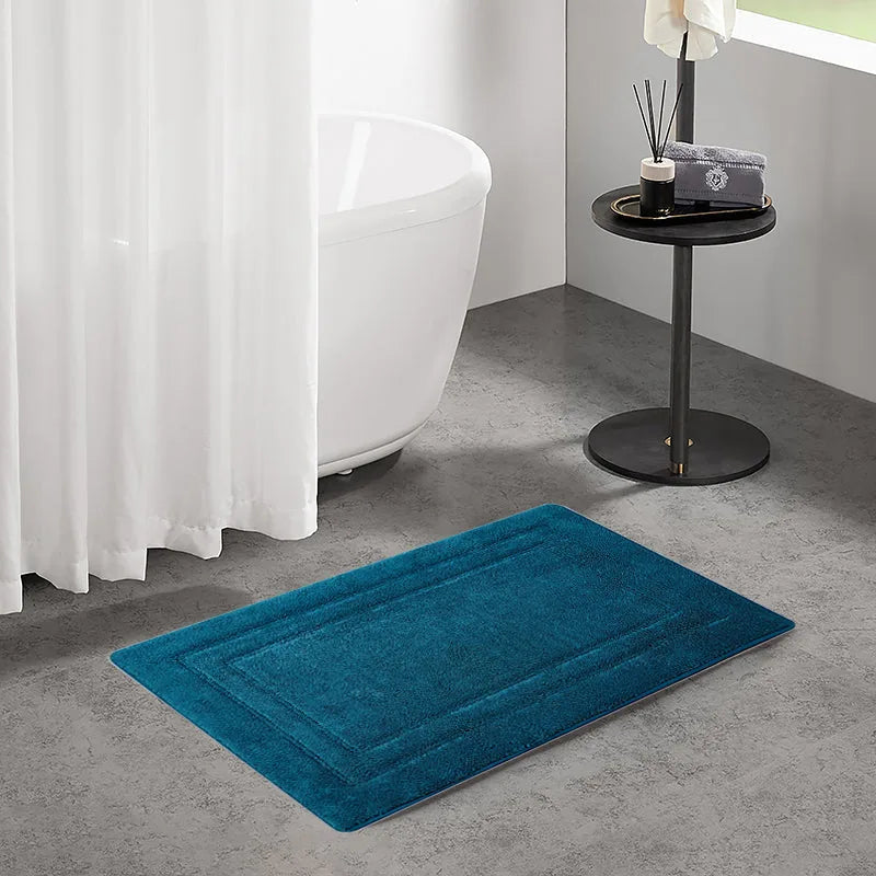 tapis de bain bleu canard 1