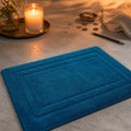Tapis de bain bleu canard