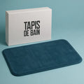 Tapis de bain bleu petrole