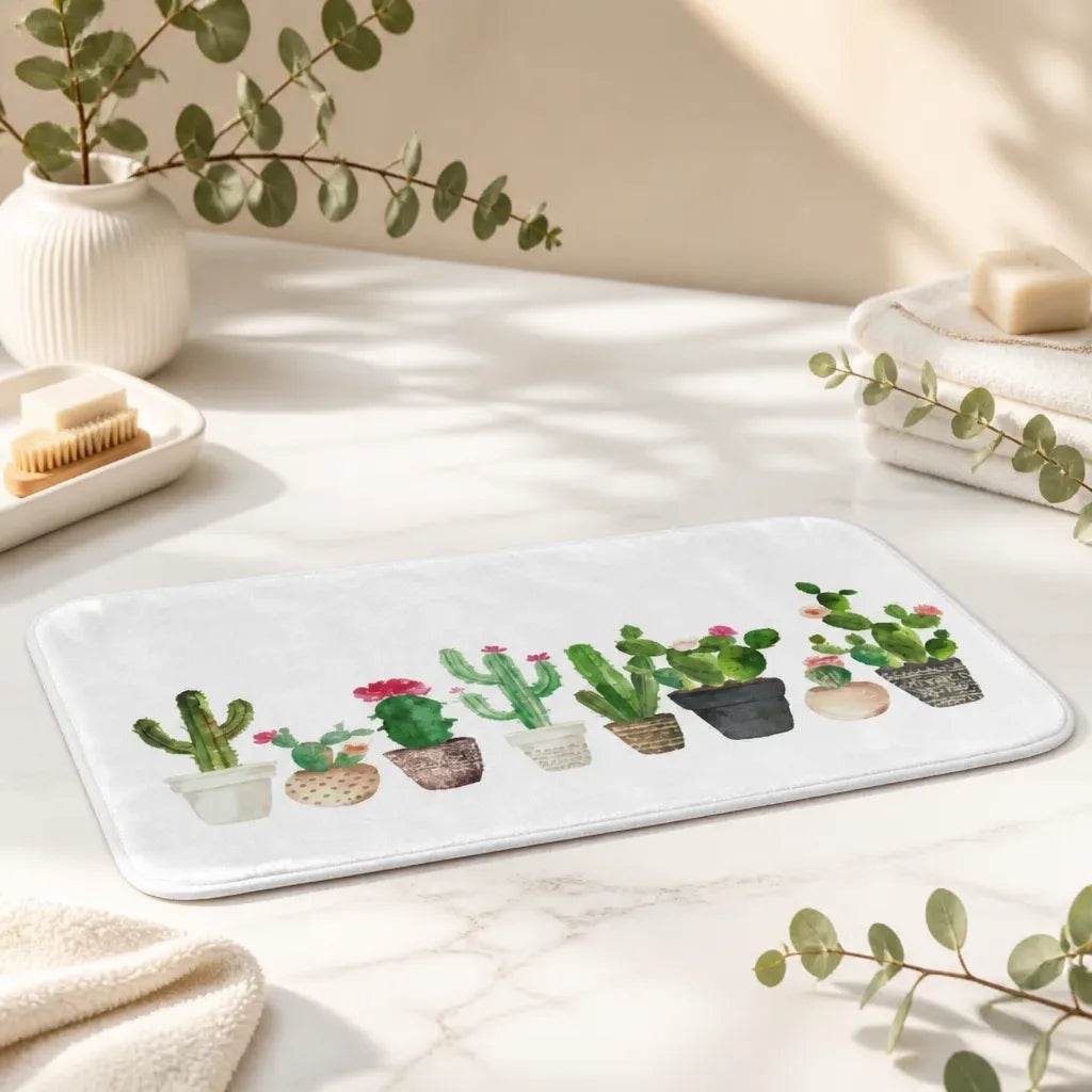 Tapis de bain cactus