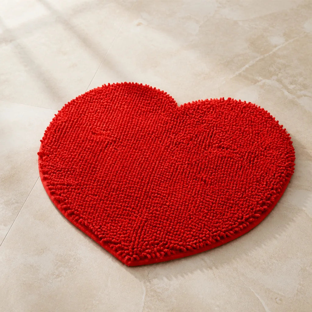 Tapis de bain coeur