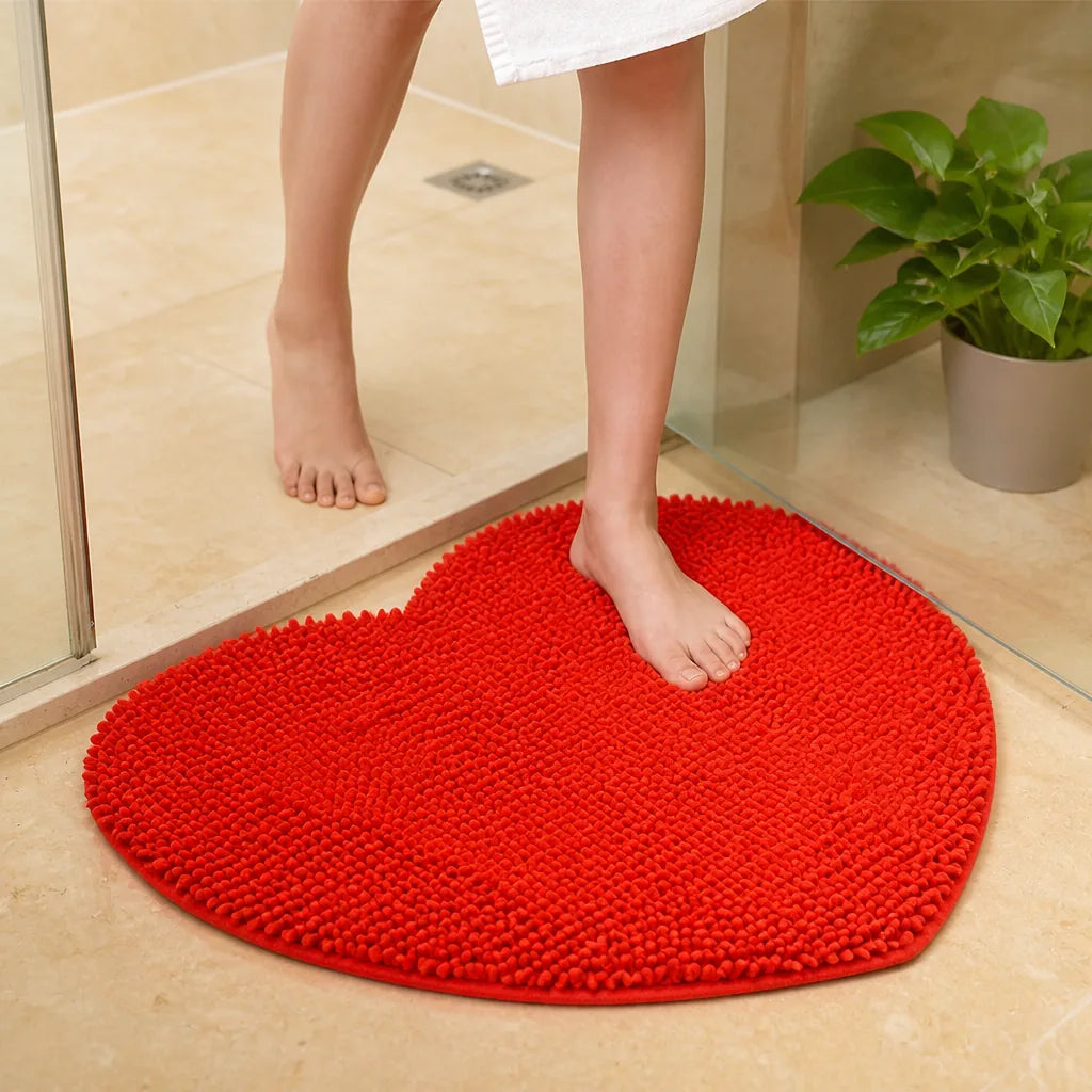 Tapis de bain coeur
