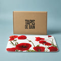 Tapis de bain coquelicot