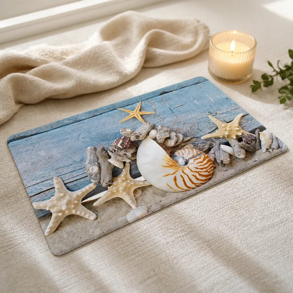 Tapis de bain coquillage