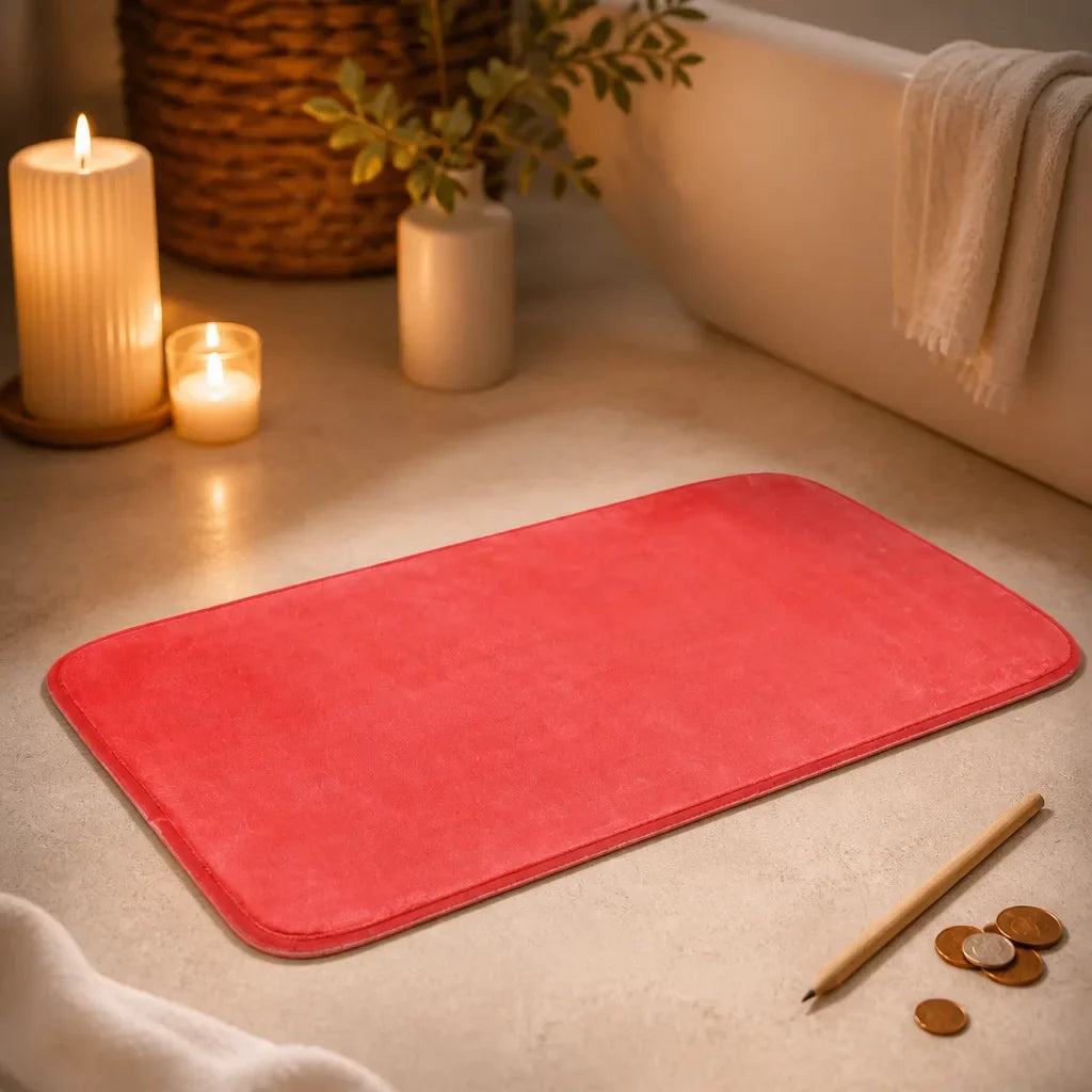Tapis de bain corail