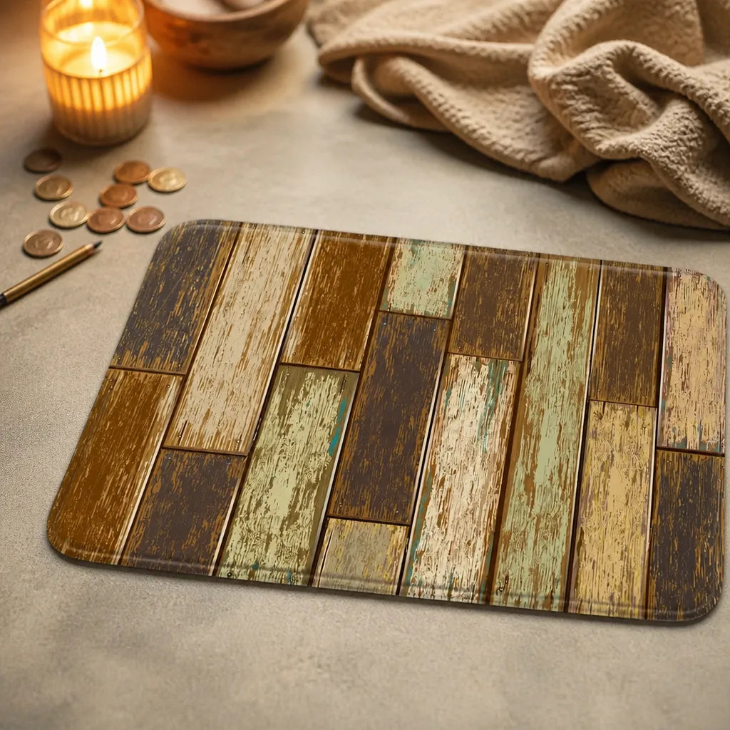 Tapis de bain couleur brique