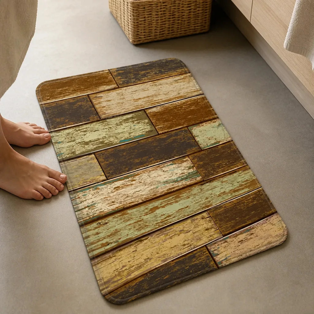Tapis de bain couleur brique
