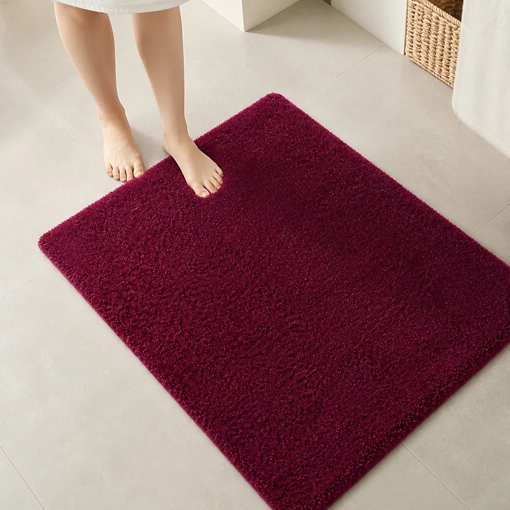 Tapis de bain couleur prune