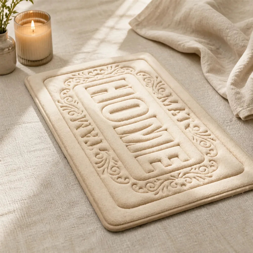 Tapis de bain crème