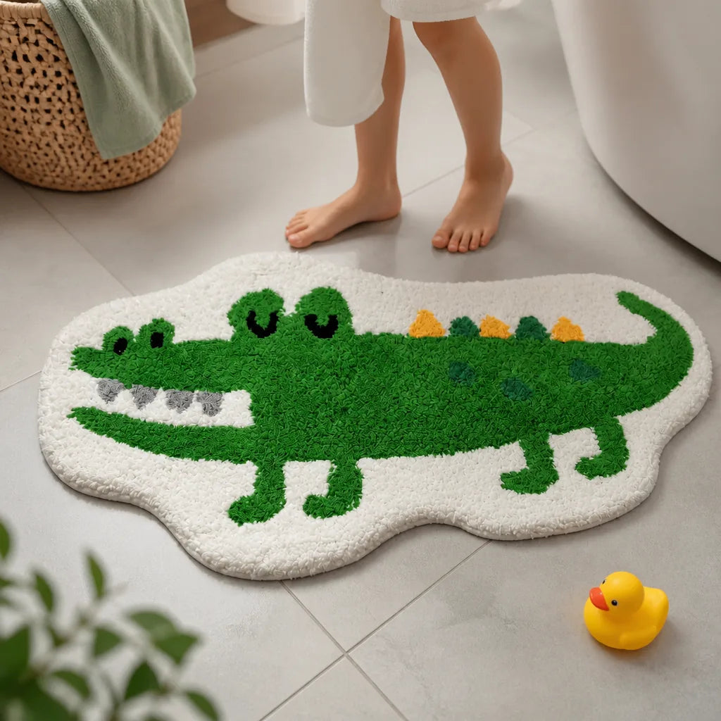 Tapis de bain crocodile