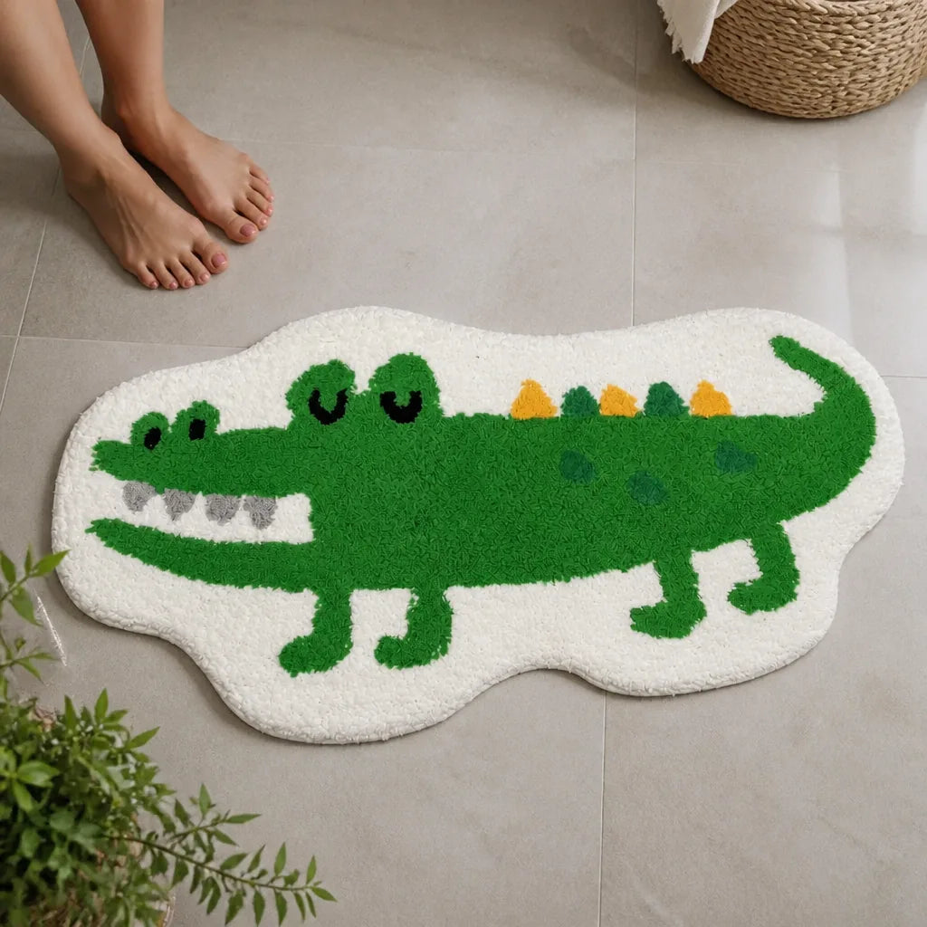Tapis de bain crocodile