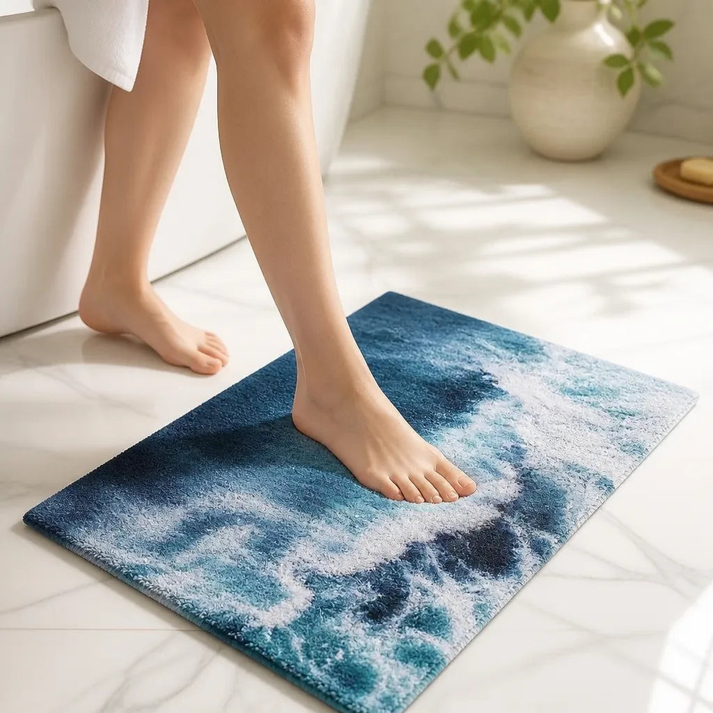 Tapis de bain d'angle