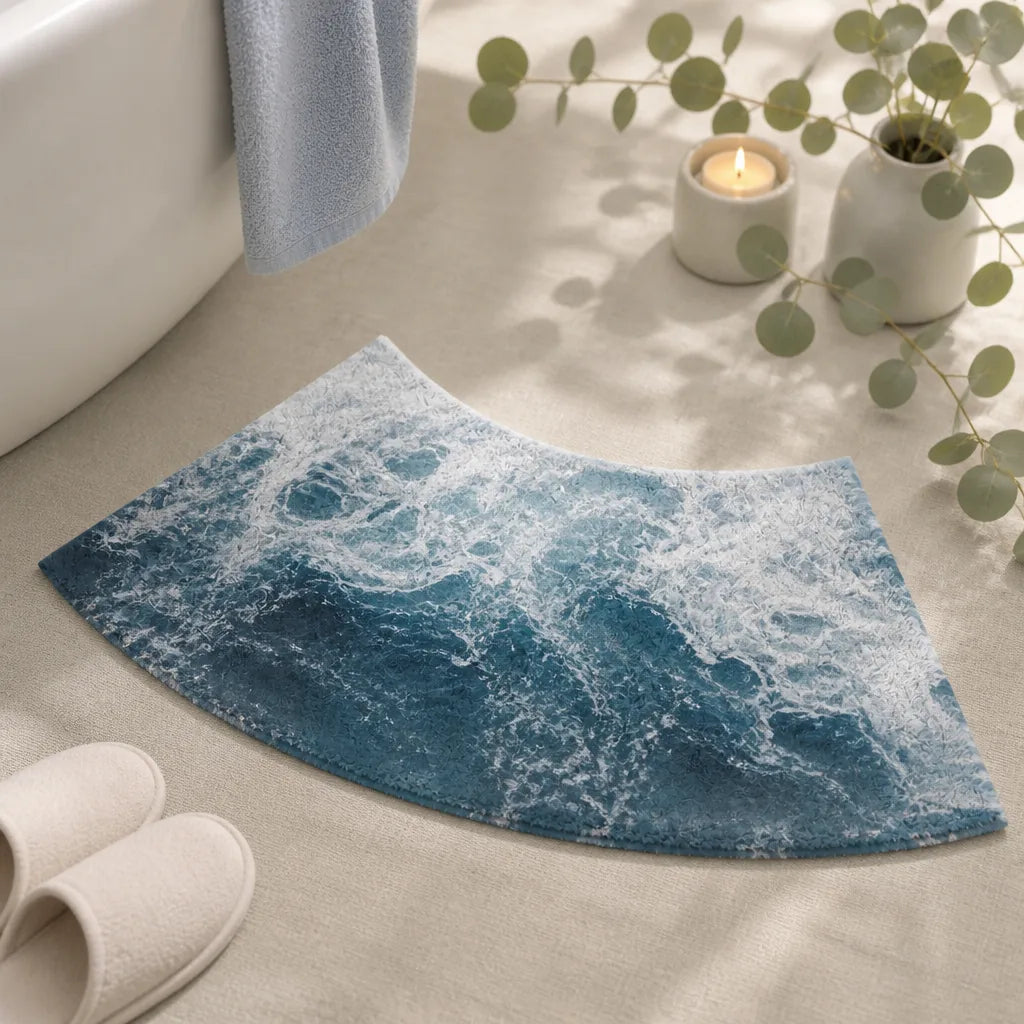 Tapis de bain d'angle