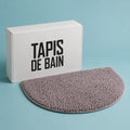 Tapis de bain demi lune gris