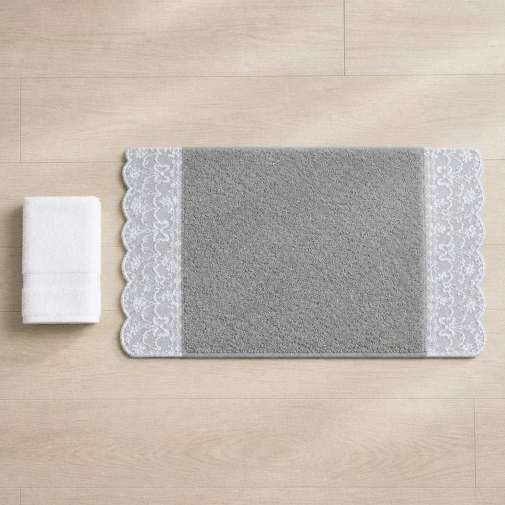 Tapis de bain dentelle
