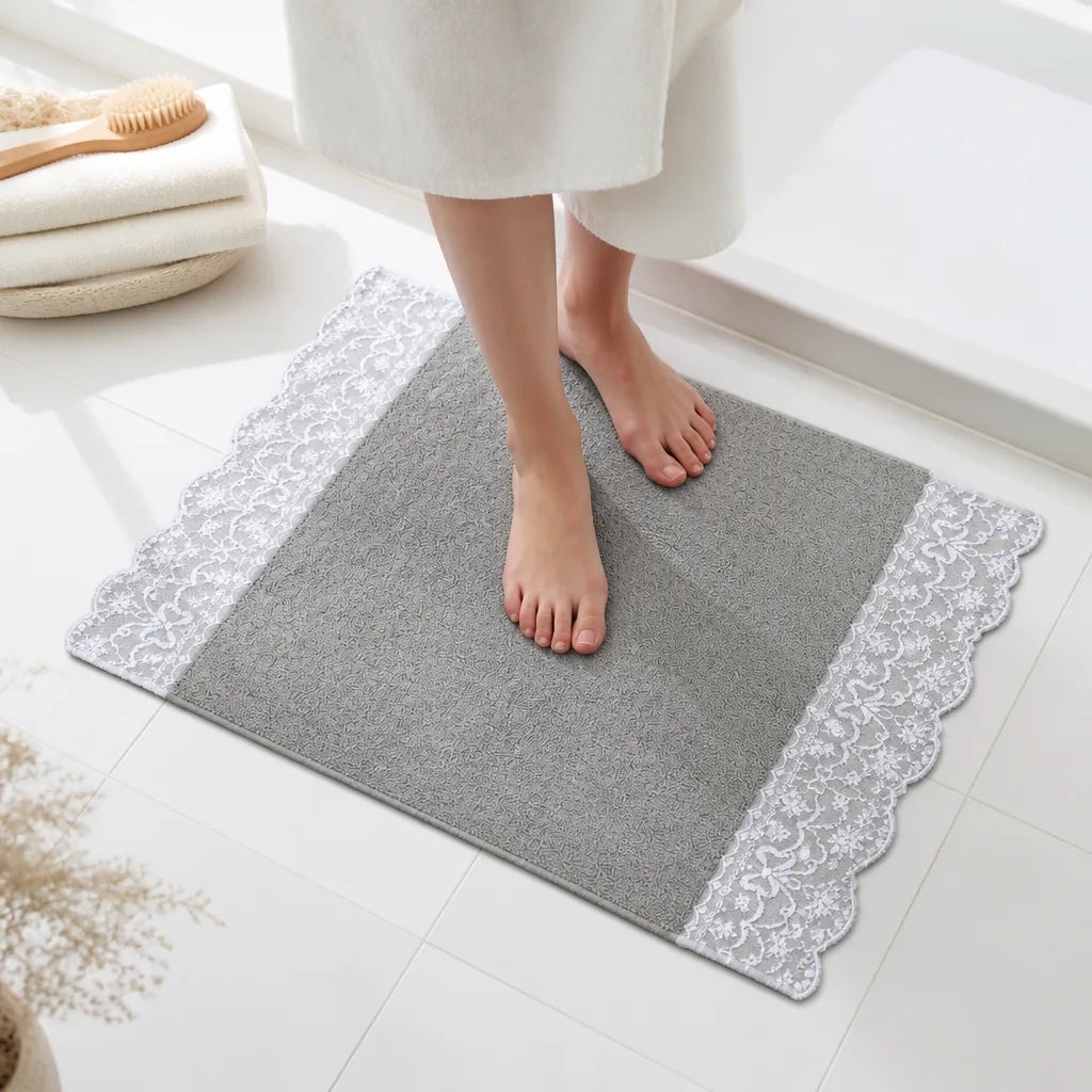 Tapis de bain dentelle