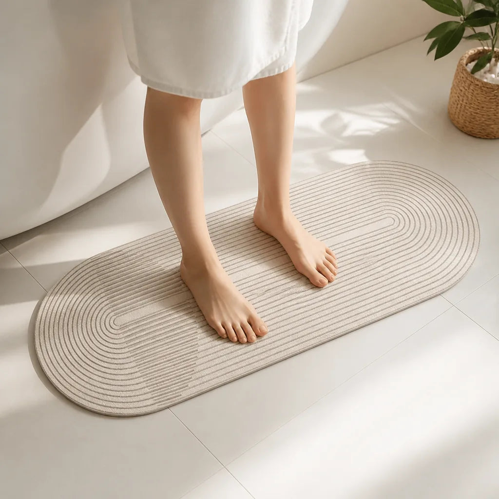 Tapis De Bain Diatomite Beige