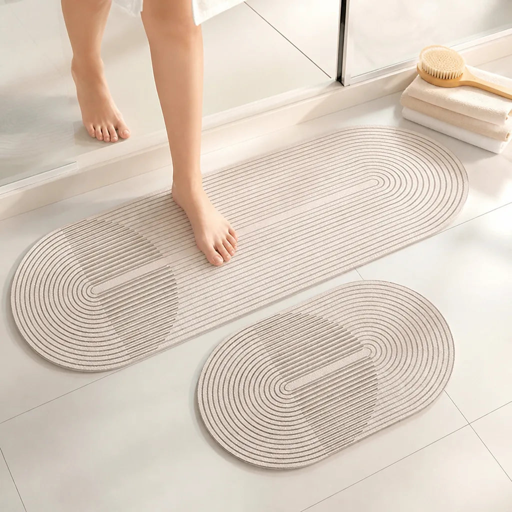 Tapis De Bain Diatomite Beige