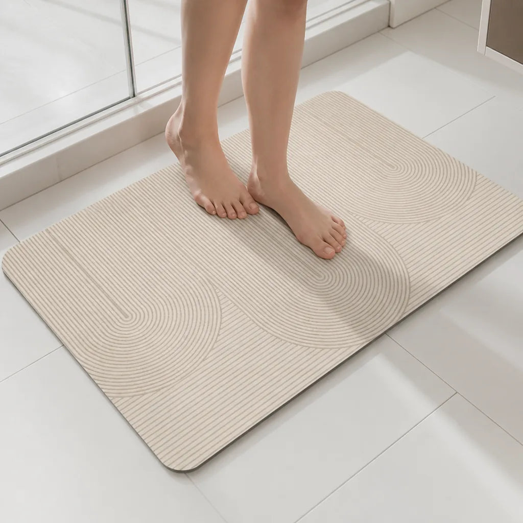 Tapis De Bain Diatomite Blanc