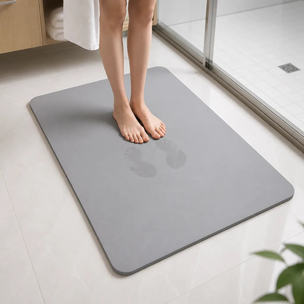 Tapis De Bain - Diatomite - Gris Orage