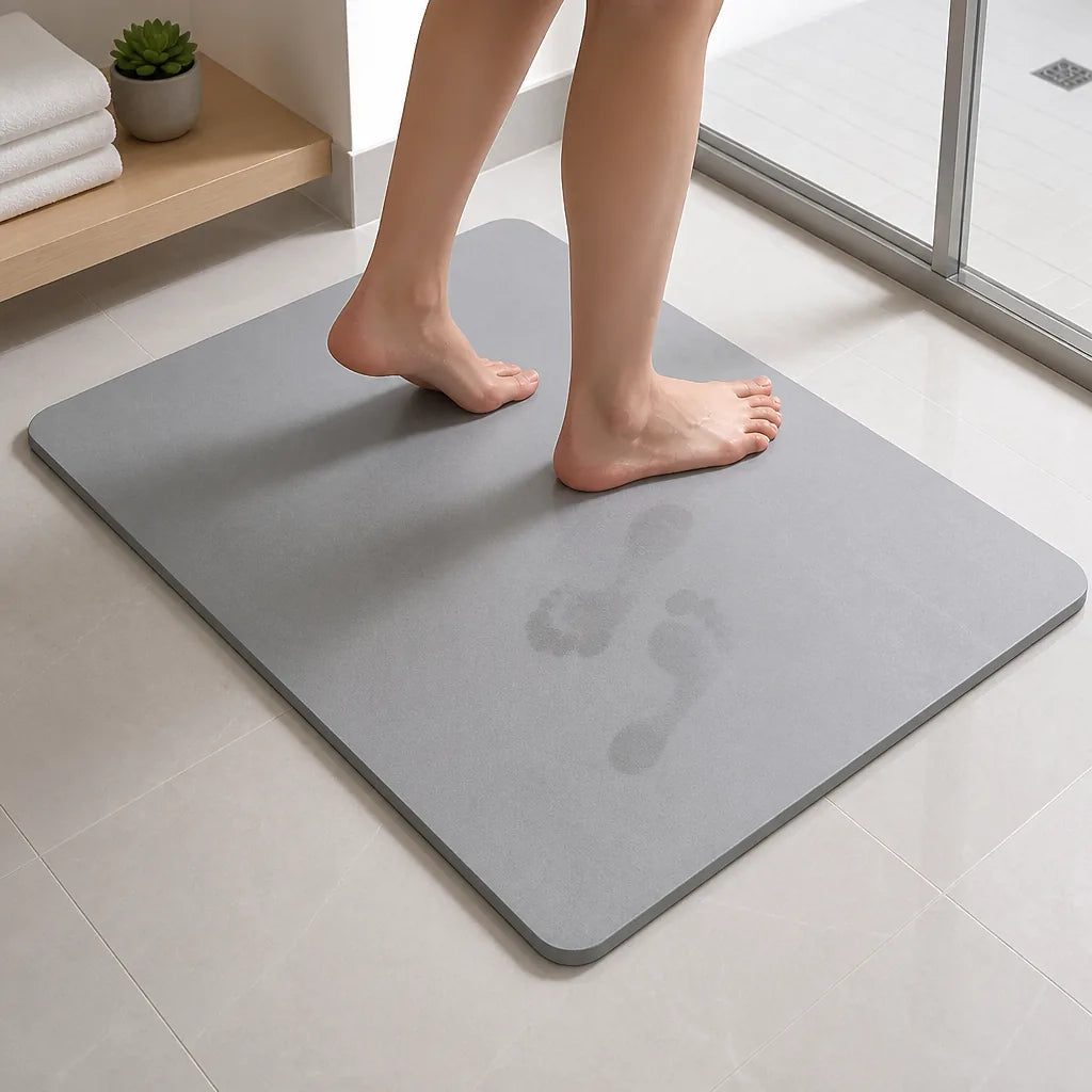 Tapis De Bain - Diatomite - Gris Orage
